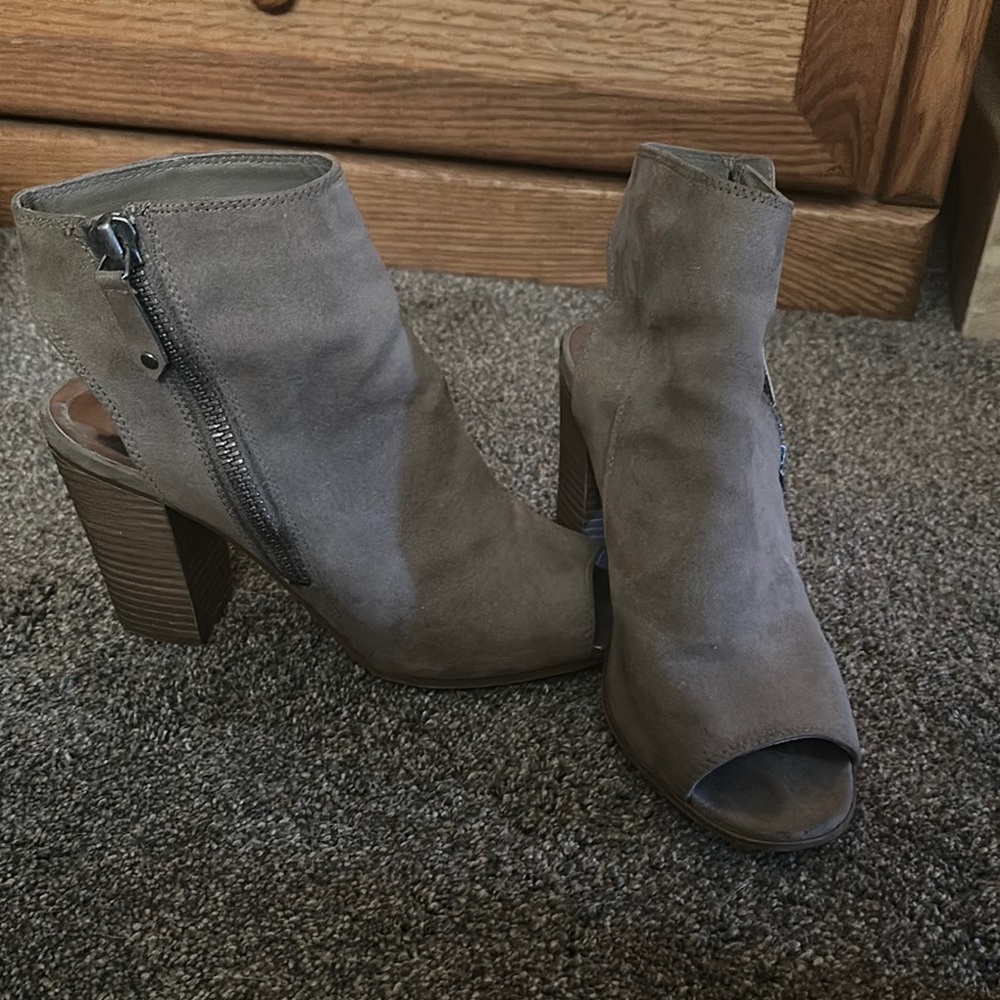 Madden Girl Women's Peep-Toe Ankle Boots - Brown